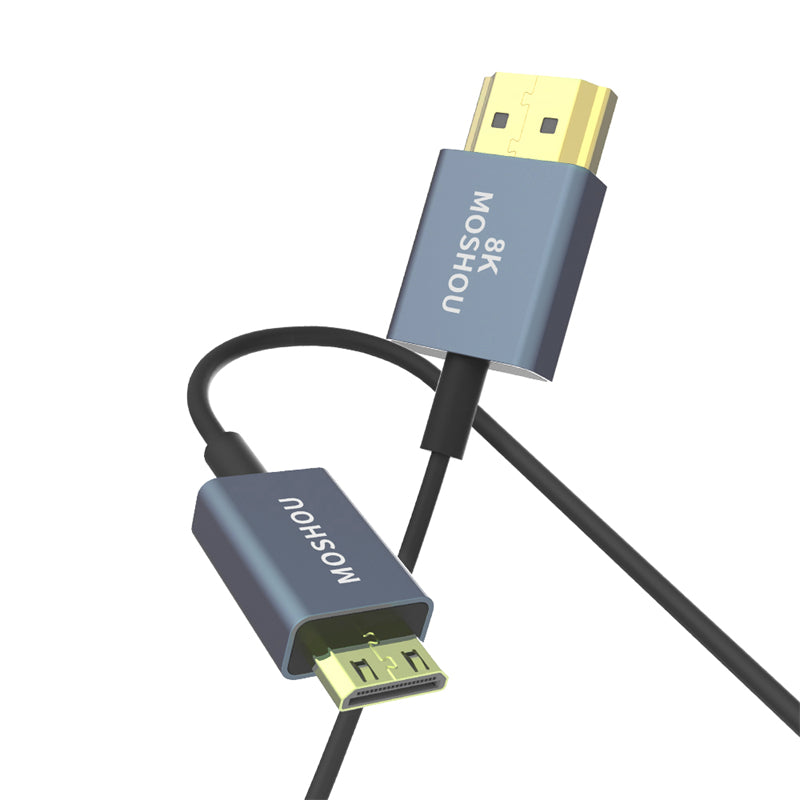MOSHOU ultra-slim Mini HDMI to HDMI cable package view