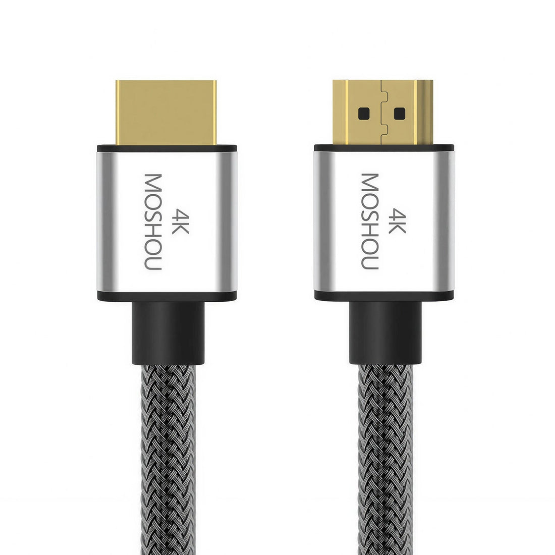 MOSHOU silver-gray braided HDMI 2.0 cable