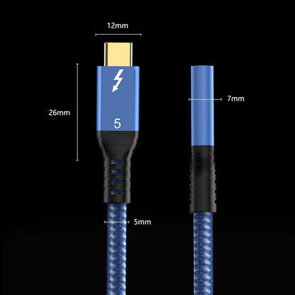 MOSHOU Thunderbolt 5 USB-C Extension Cable – Male to Female, 240W