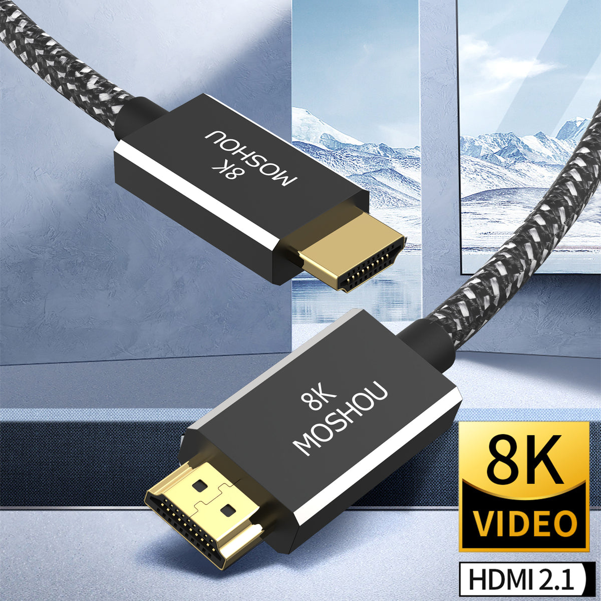 Retail package for MOSHOU HD-068 8K HDMI cable