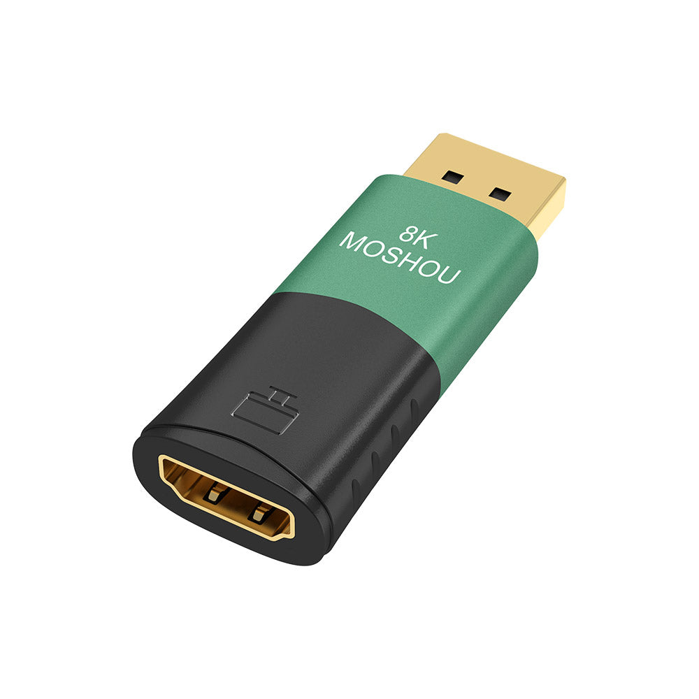 Compact MOSHOU DisplayPort male to HDMI female adapter