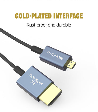 Micro HDMI cable HDR and high-resolution video support