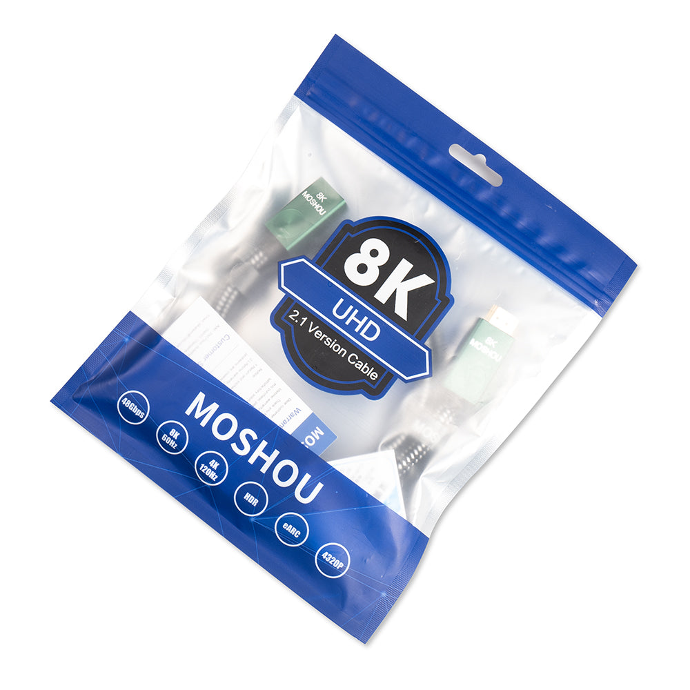 MOSHOU 8K HDMI 2.1 extension cable retail packaging