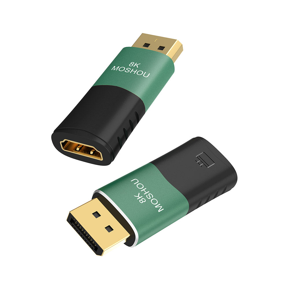 MOSHOU DP 1.4 to HDMI 2.1 adapter audio and video output
