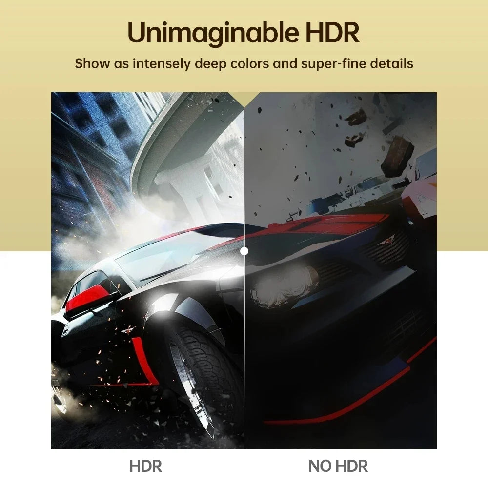 HDR image comparison for MOSHOU DisplayPort 1.4 cable