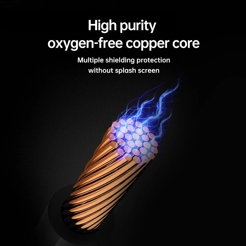 High-purity copper conductor structure inside MOSHOU braided DisplayPort cable