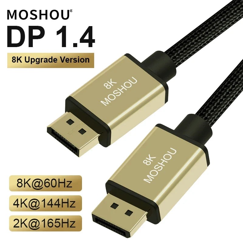 Mini DisplayPort to DisplayPort cable for compatible computers and monitors