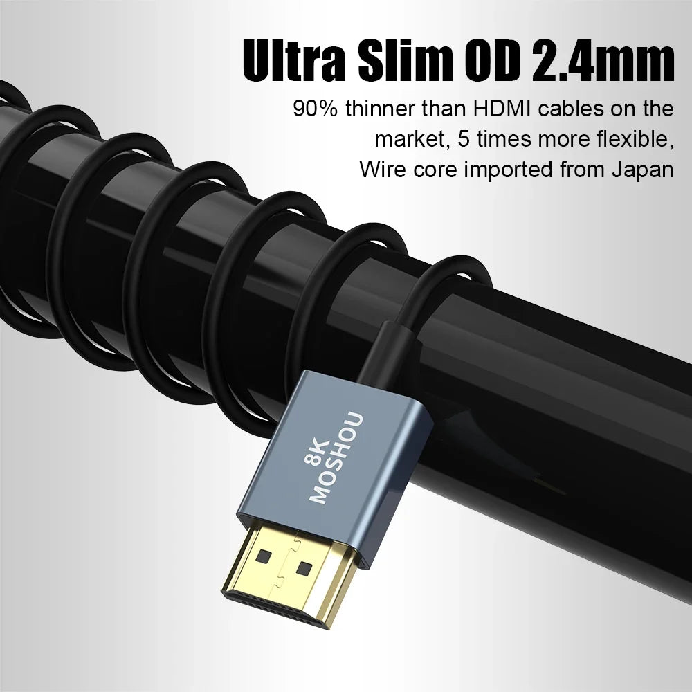 Mini HDMI to HDMI cable for up to 8K60 and 4K120 video