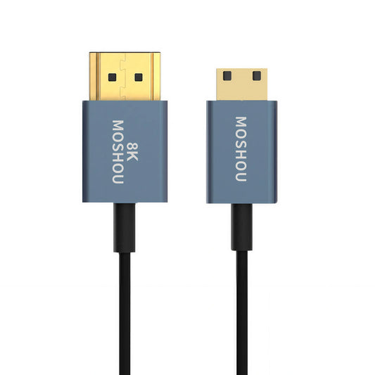 MOSHOU 2.4mm ultra-slim coaxial Mini HDMI to HDMI cable
