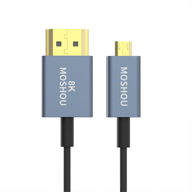 MOSHOU 2.4mm ultra-slim coaxial Micro HDMI to HDMI cable