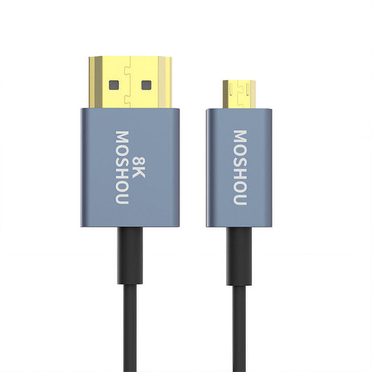 MOSHOU 2.4mm ultra-slim coaxial Micro HDMI to HDMI cable
