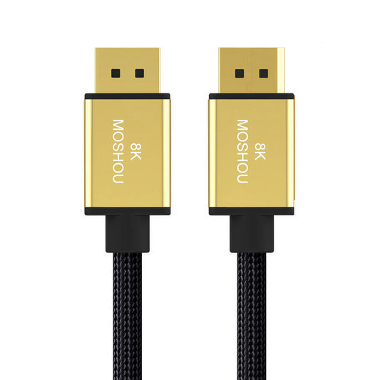 MOSHOU DisplayPort 1.4 braided cable with gold connectors, 8K60 and 4K144