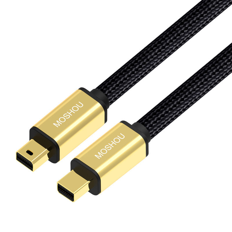 MOSHOU Mini DisplayPort to Mini DisplayPort 1.4 braided cable with gold connectors