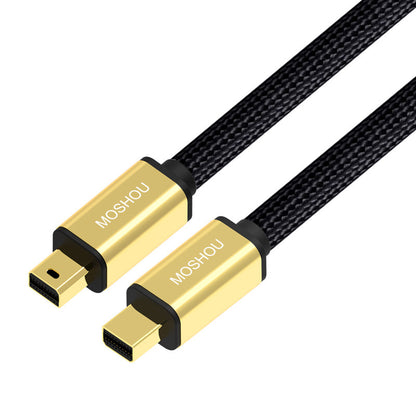 MOSHOU Mini DisplayPort to Mini DisplayPort 1.4 braided cable with gold connectors