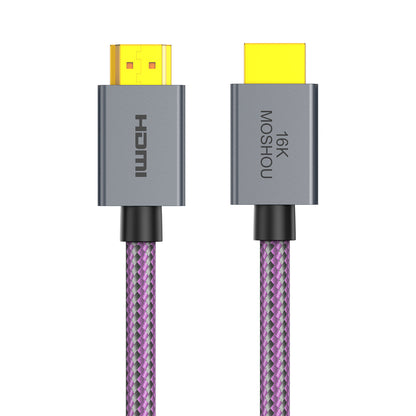 MOSHOU 16K HDMI 2.2 cable with purple braided jacket, main product view