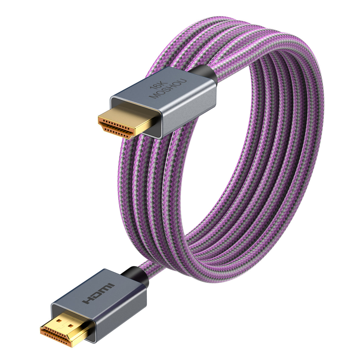 Coiled MOSHOU 16K HDMI 2.2 cable product view