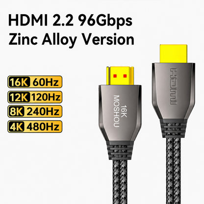 MOSHOU HDMI 2.2 96Gbps zinc alloy cable with supported video modes
