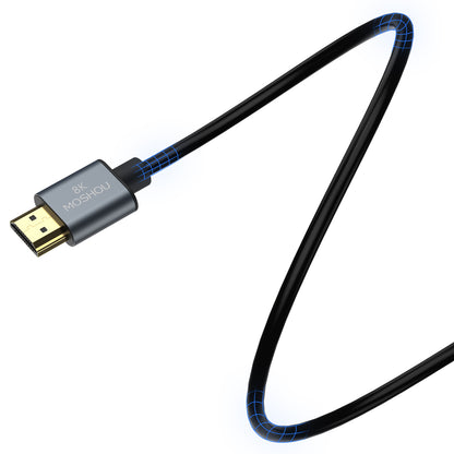 Ultra-thin black TPE HDMI cable for flexible routing
