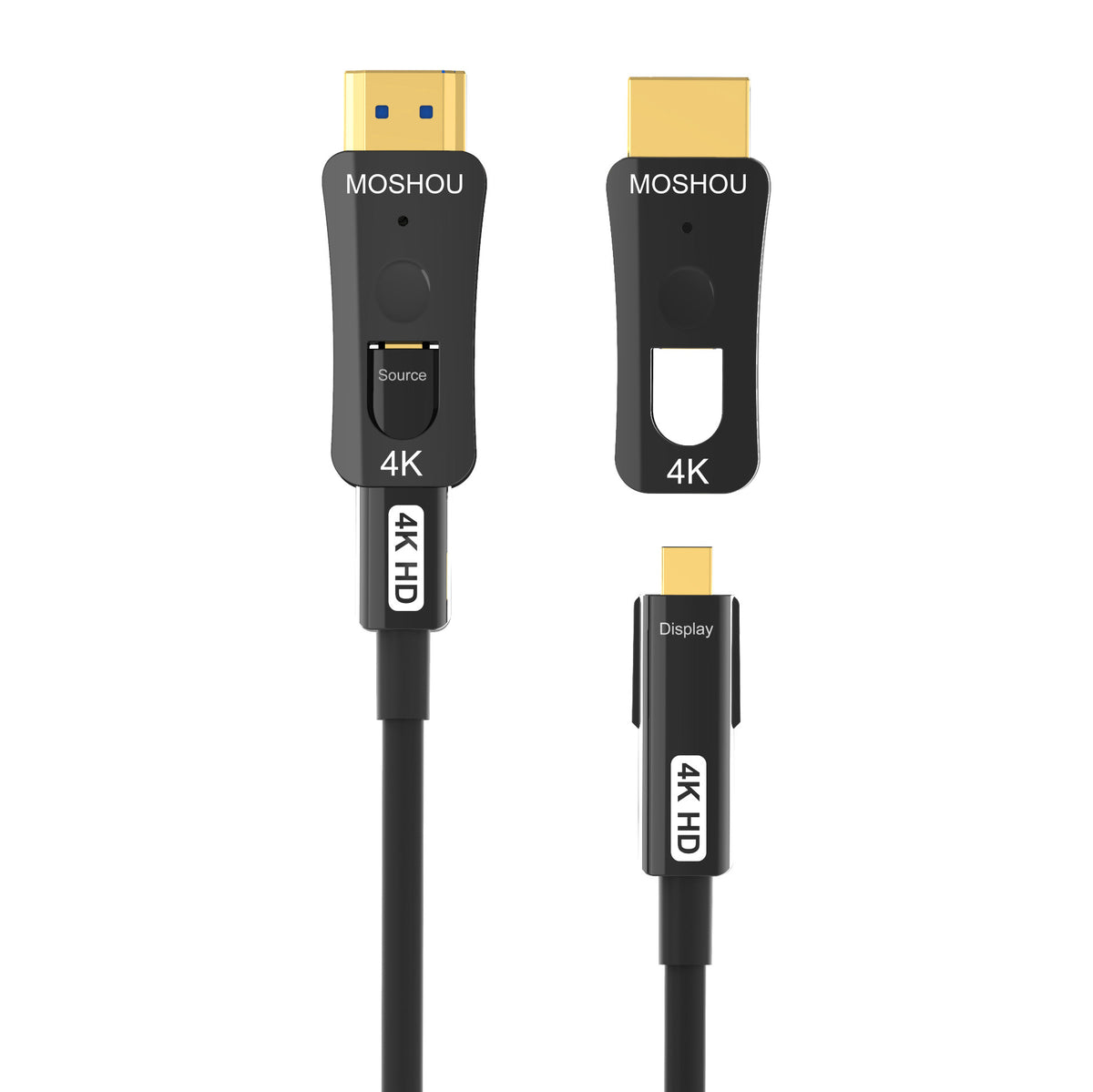 MOSHOU 4K HDMI cable with single detachable pull-through end