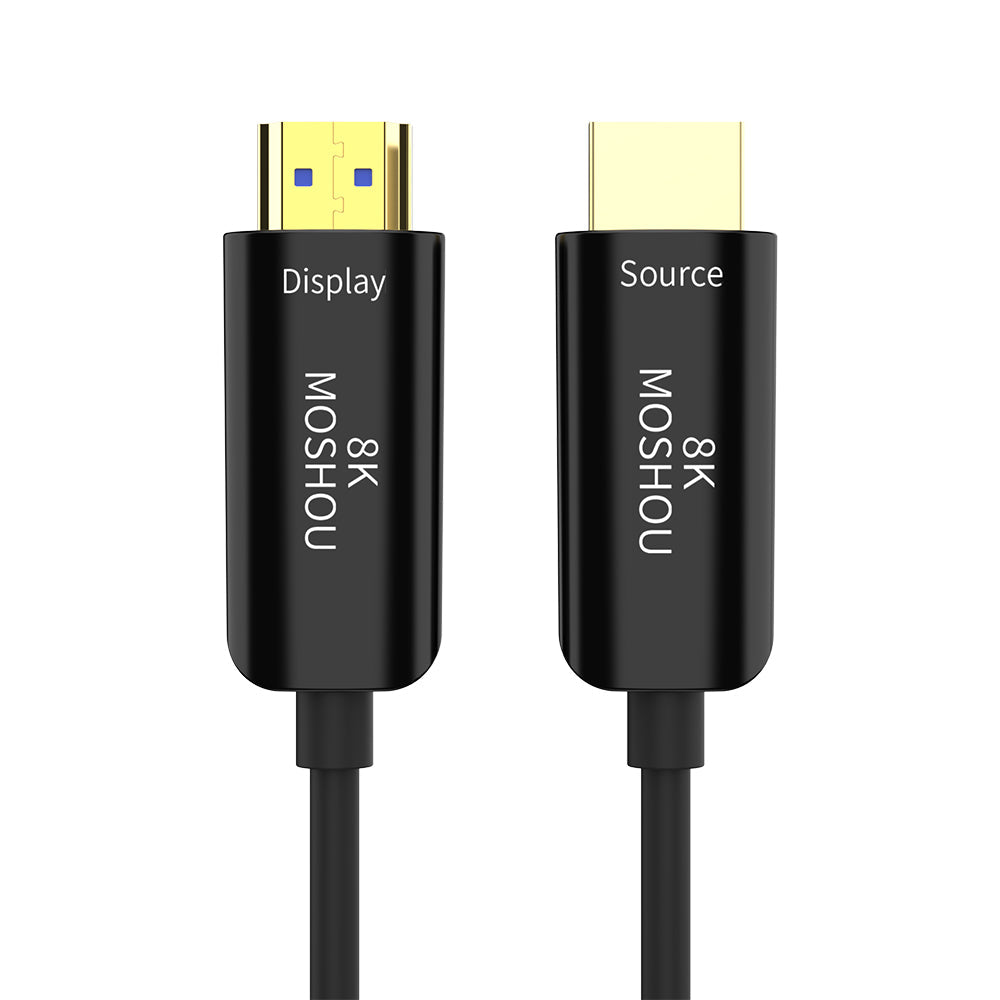 MOSHOU 8K HDMI 2.1 optical fiber cable Source and Display connectors