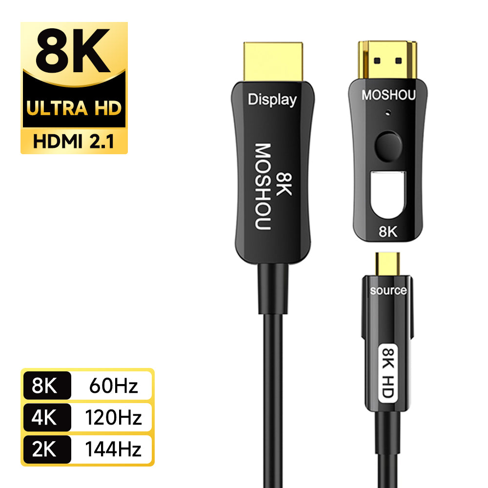 MOSHOU 8K HDMI 2.1 single detachable end optical cable
