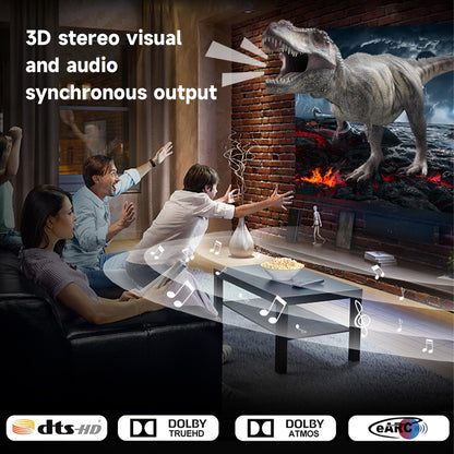 MOSHOU 8K HDMI fiber cable for synchronized home theater audio and video