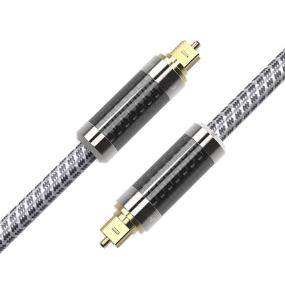 MOSHOU braided digital optical audio cable on white background