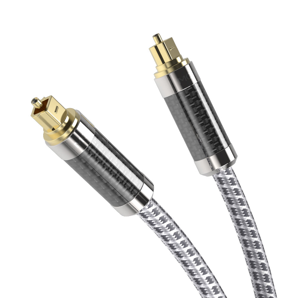 Carbon fiber shell Toslink optical audio cable by MOSHOU