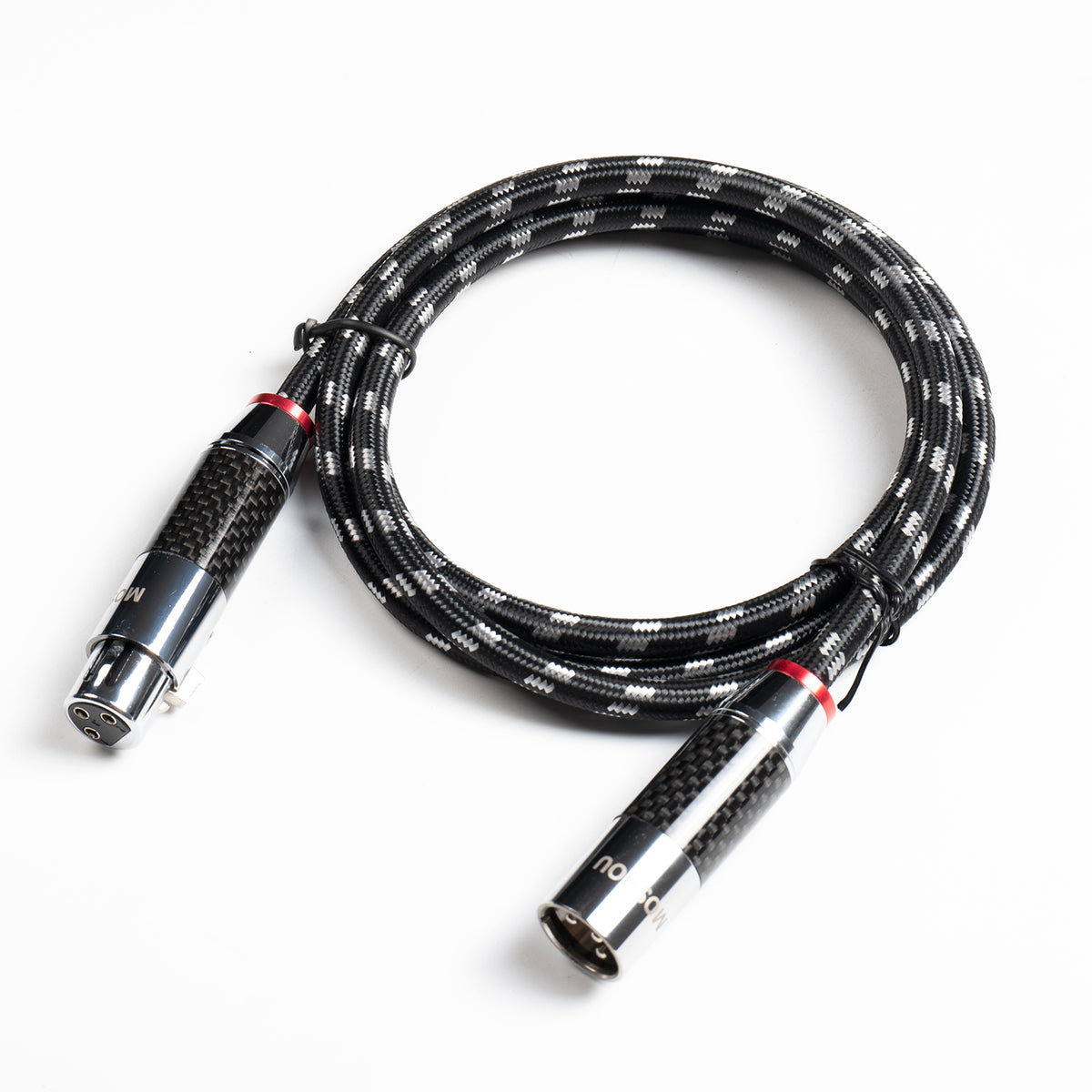 MOSHOU carbon-fiber XLR balanced cable coiled product view