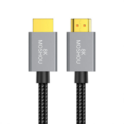 MOSHOU certified Ultra High Speed 8K HDMI 2.1 cable in silver