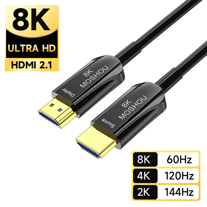 8K HDMI 2.1 cable supporting 8K 60Hz and 4K 120Hz
