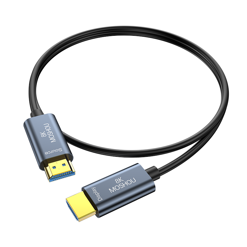 MOSHOU directional HDMI optical fiber cable full length product view