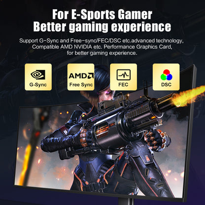DisplayPort 2.1 extension cable gaming support with G-Sync FreeSync FEC and DSC