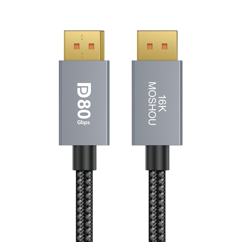 MOSHOU DisplayPort 2.1 cable 80Gbps 16K orange insulator main image
