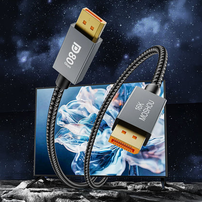 DisplayPort 2.1 cable 16K 80Gbps VESA certified feature overview