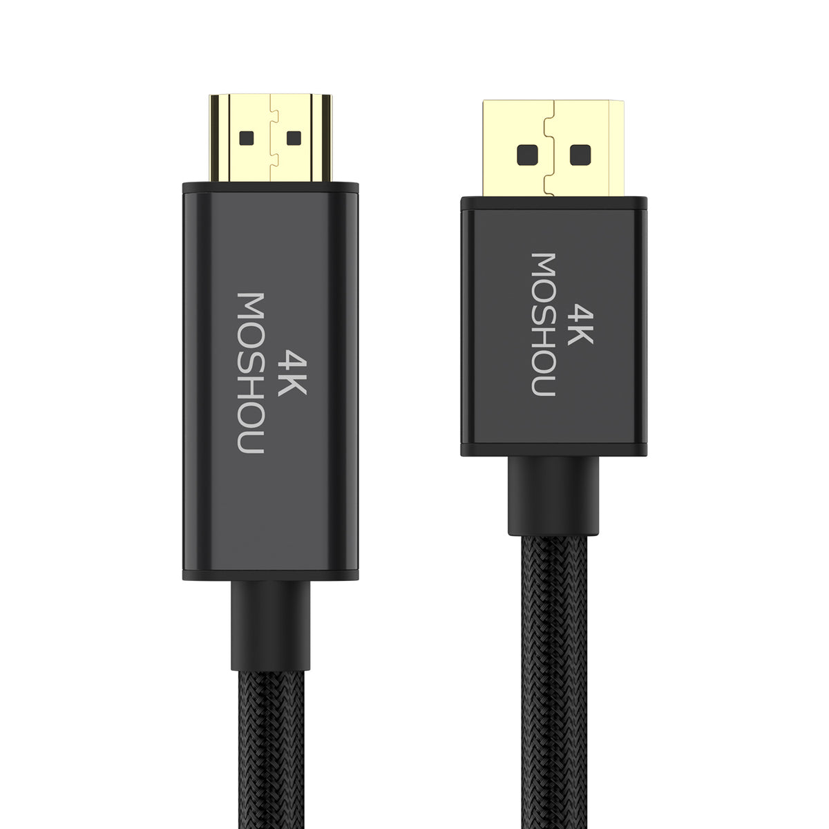 MOSHOU DisplayPort to HDMI cable 4K 60Hz black braided main image