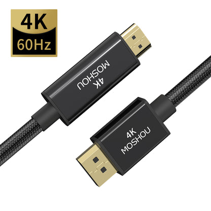 DisplayPort to HDMI cable 4K 60Hz connector close-up
