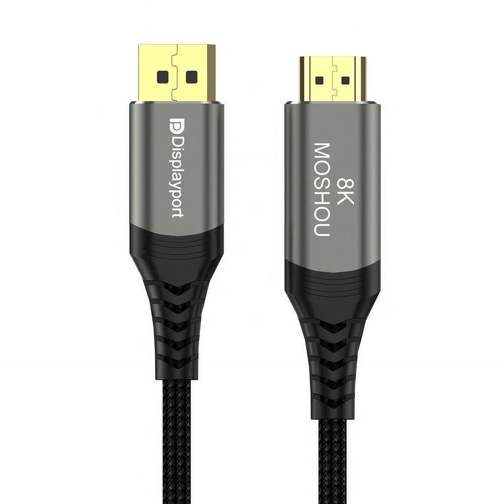 MOSHOU DisplayPort 1.4 to HDMI 2.1 cable 8K 60Hz main image