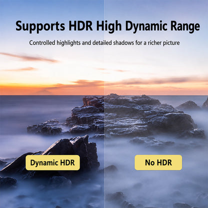 DP to HDMI cable Dynamic HDR image comparison
