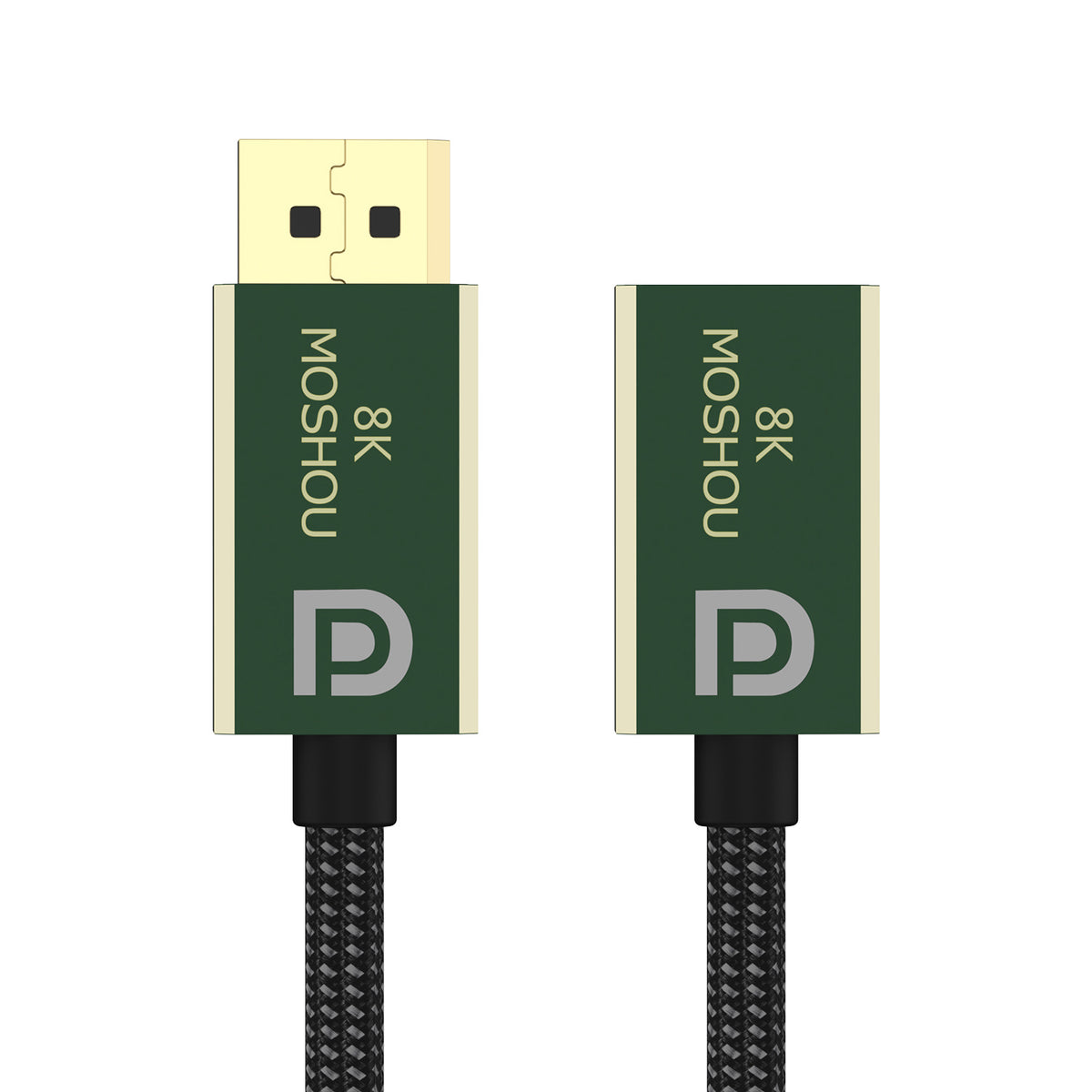 MOSHOU green DisplayPort 2.0 male-to-female extension cable