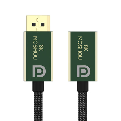 MOSHOU green DisplayPort 2.0 male-to-female extension cable