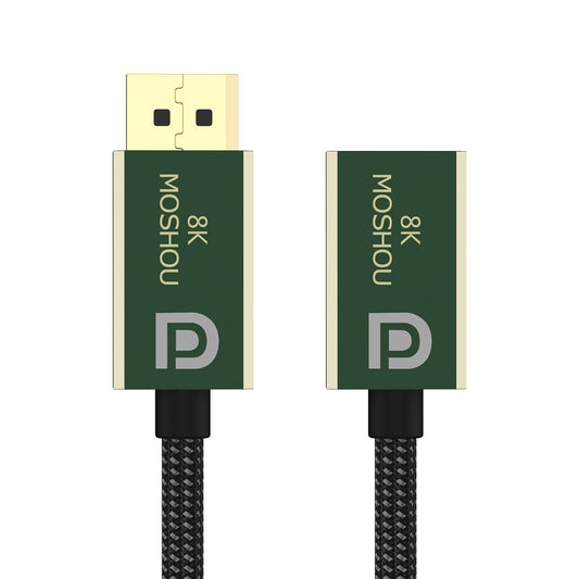 MOSHOU green DisplayPort 2.0 male-to-female extension cable