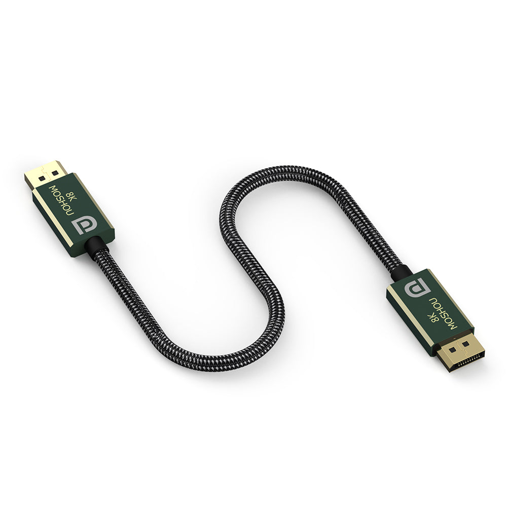 Full-length MOSHOU DisplayPort male-to-male braided cable