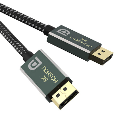 MOSHOU green aluminum DisplayPort 2.0 braided cable product view