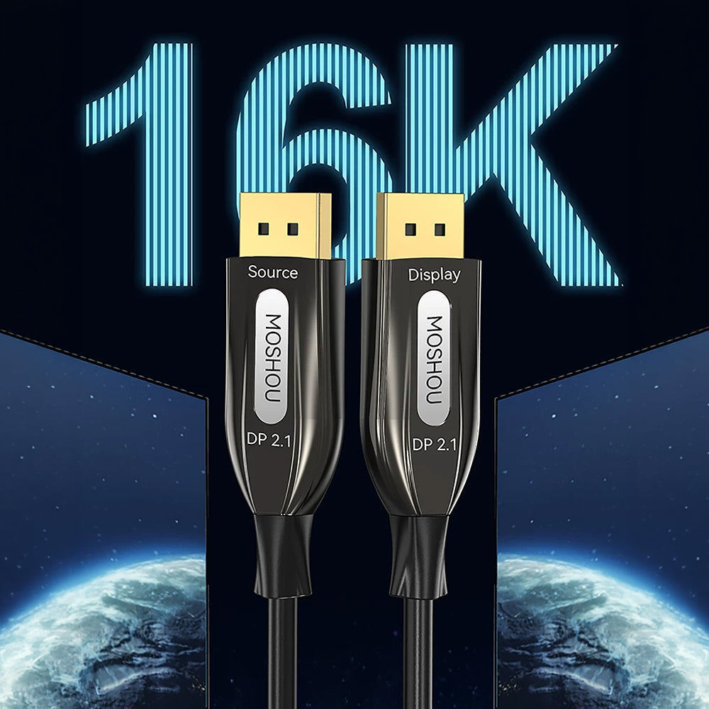 MOSHOU 16K DisplayPort 2.1 optical fiber cable product display