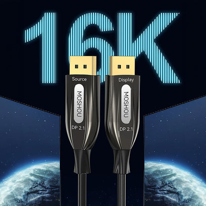 MOSHOU 16K DisplayPort 2.1 optical fiber cable product display