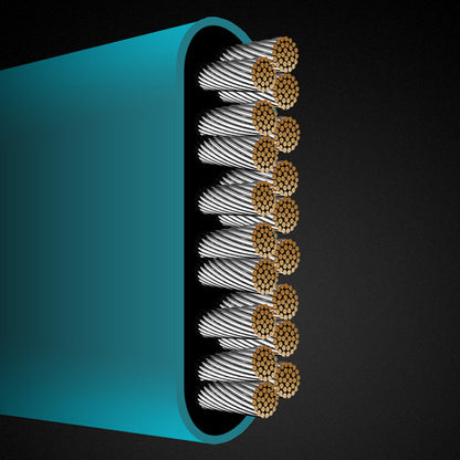 Flat cable body designed for flexible routing