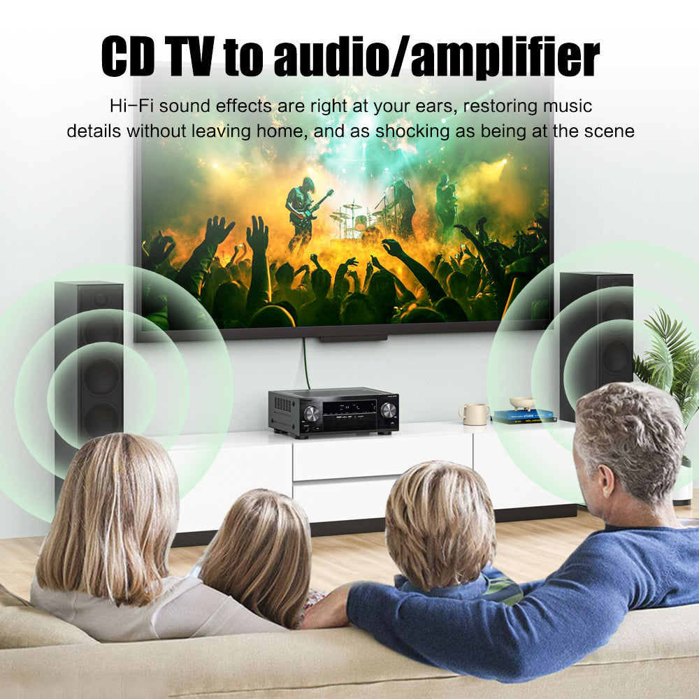 MOSHOU optical audio cable for TV and amplifier setup