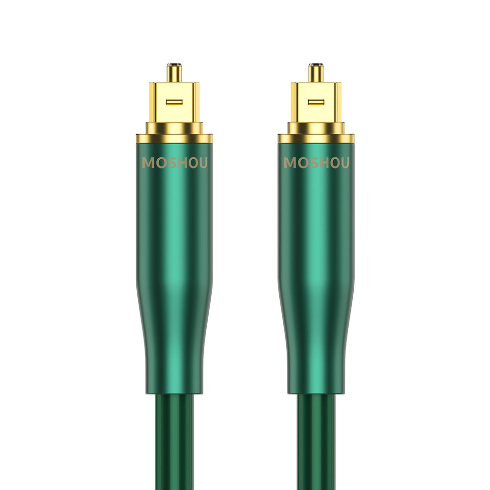 MOSHOU transparent green Toslink digital optical audio cable