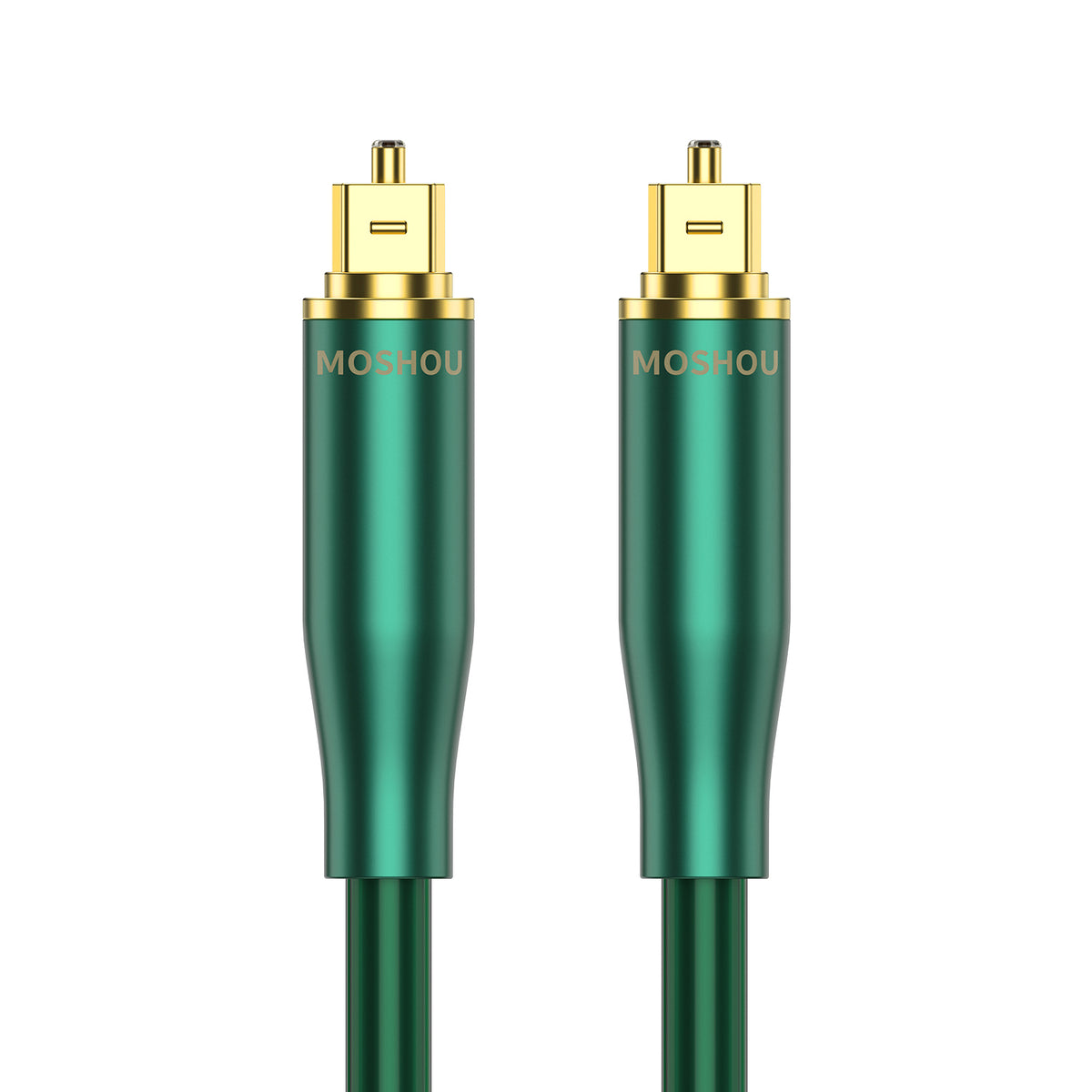 MOSHOU transparent green Toslink digital optical audio cable